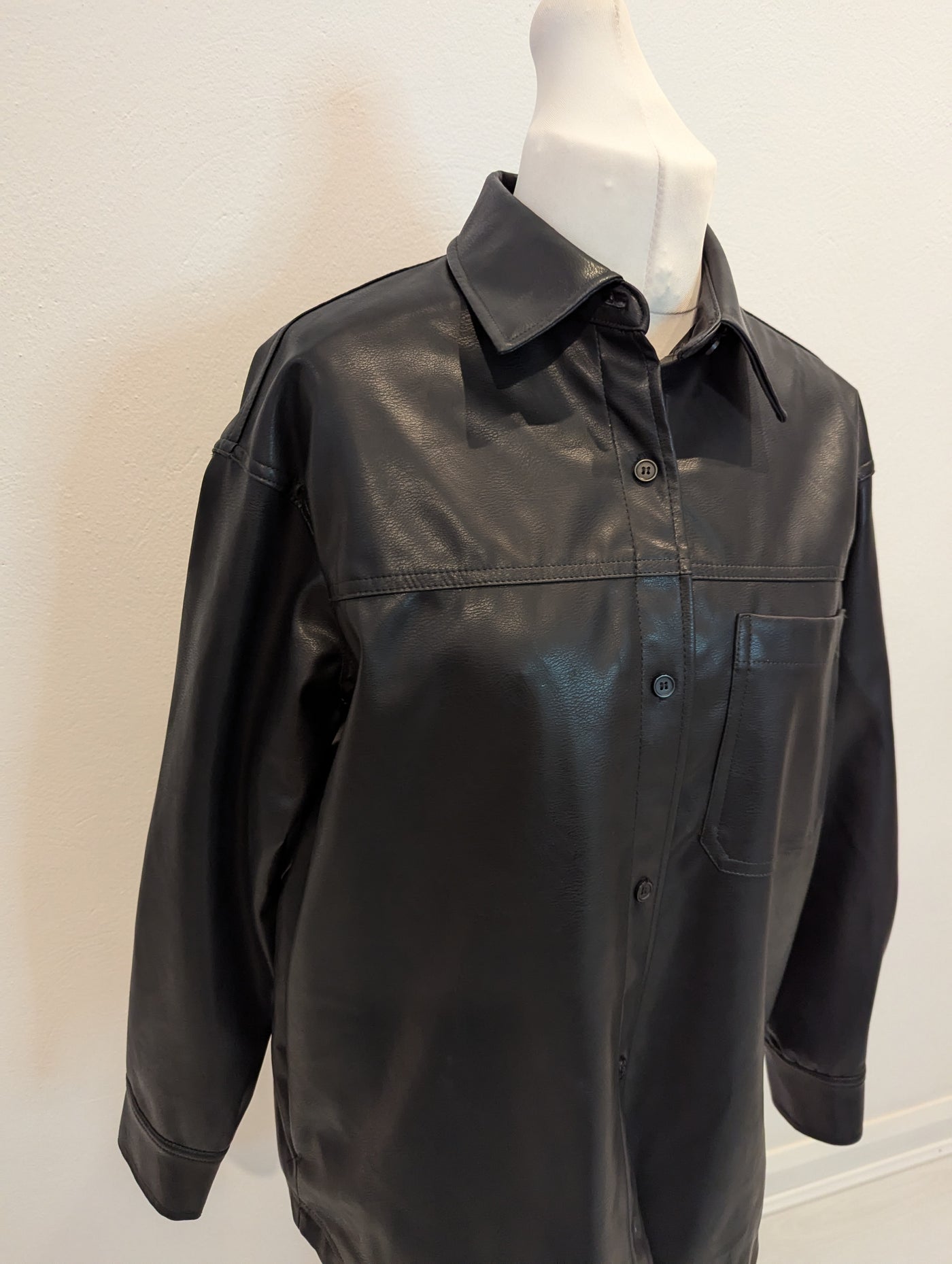 H& M Pleather Shacket M