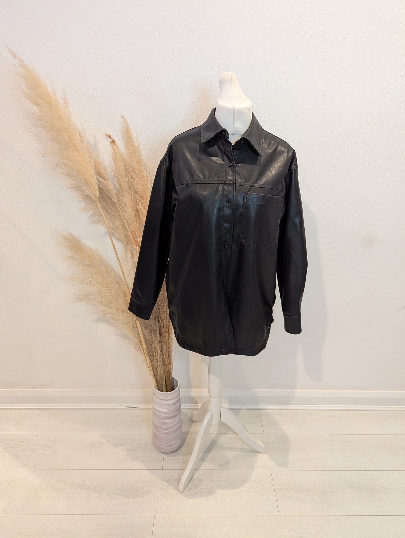 H& M Pleather Shacket M