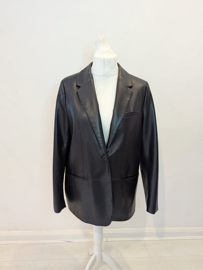 Zara Pleather Blazer L