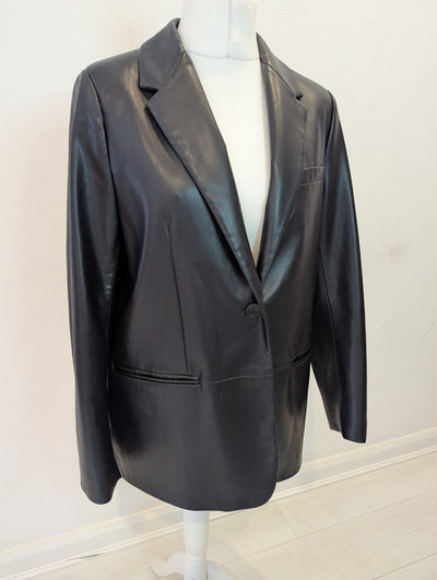 Zara Pleather Blazer L