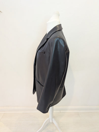 Zara Pleather Blazer L