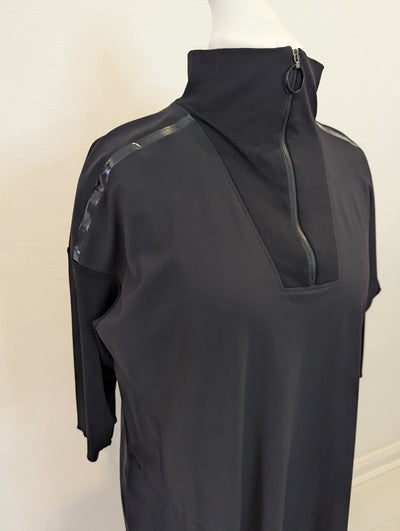 Marc Cain Sport Black Half Zip Dress L