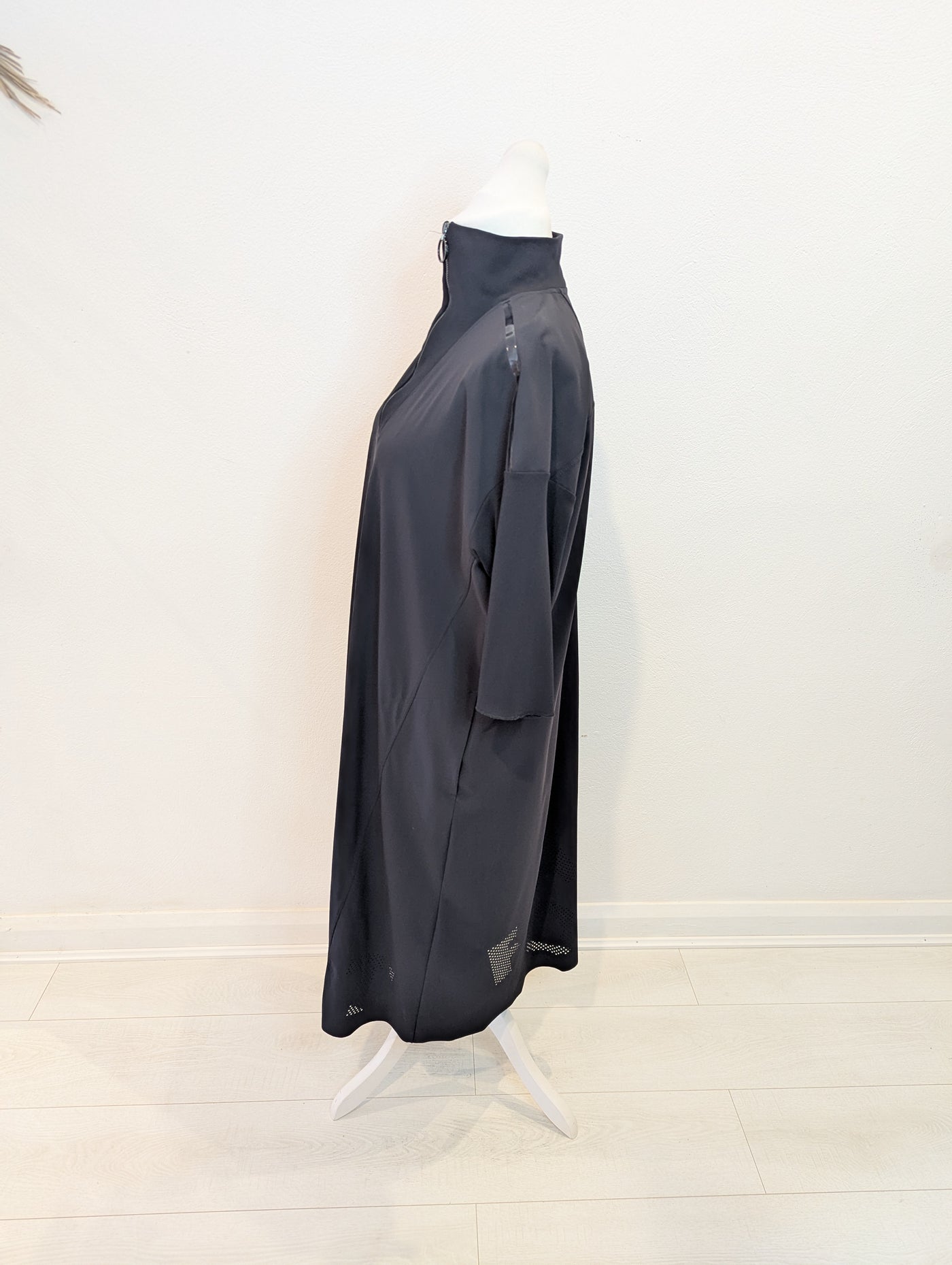 Marc Cain Sport Black Half Zip Dress L
