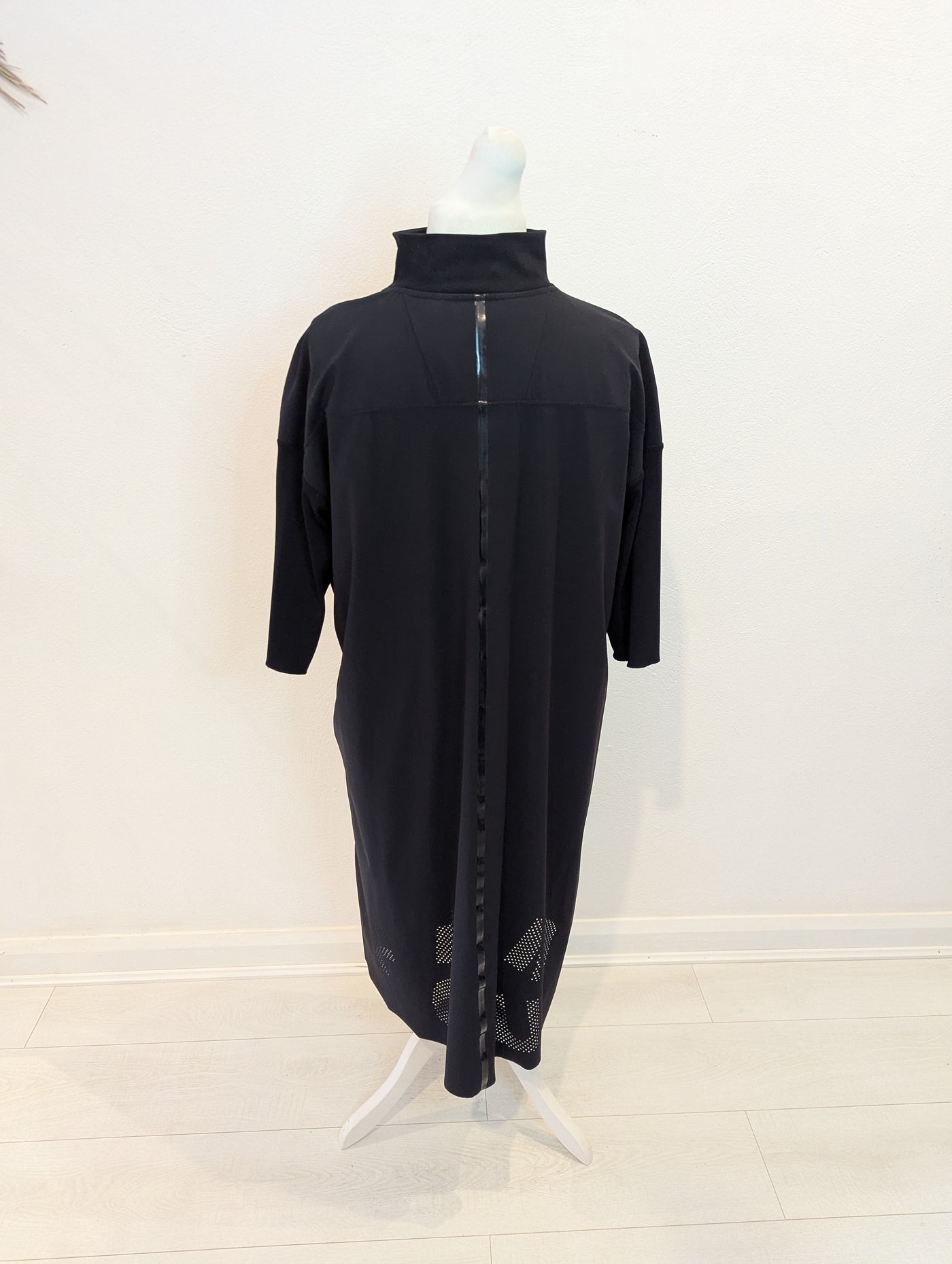 Marc Cain Sport Black Half Zip Dress L