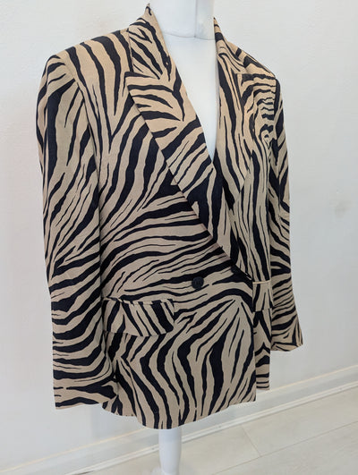 Zara Animal Print Blazer L