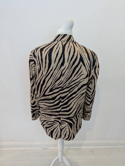 Zara Animal Print Blazer L