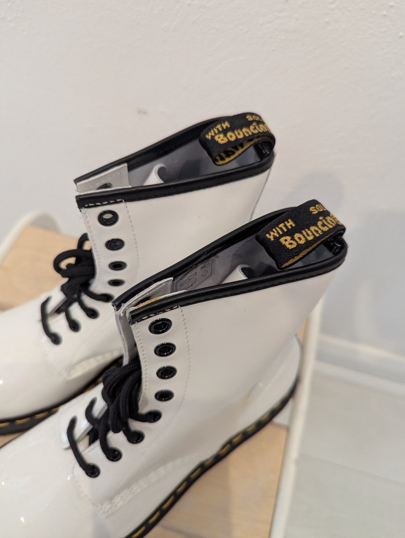 Dr Martens White Patent Leather 6.5 RRP £130