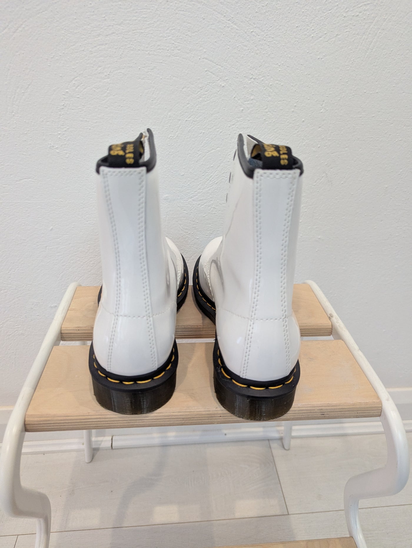 Dr Martens White Patent Leather 6.5 RRP £130
