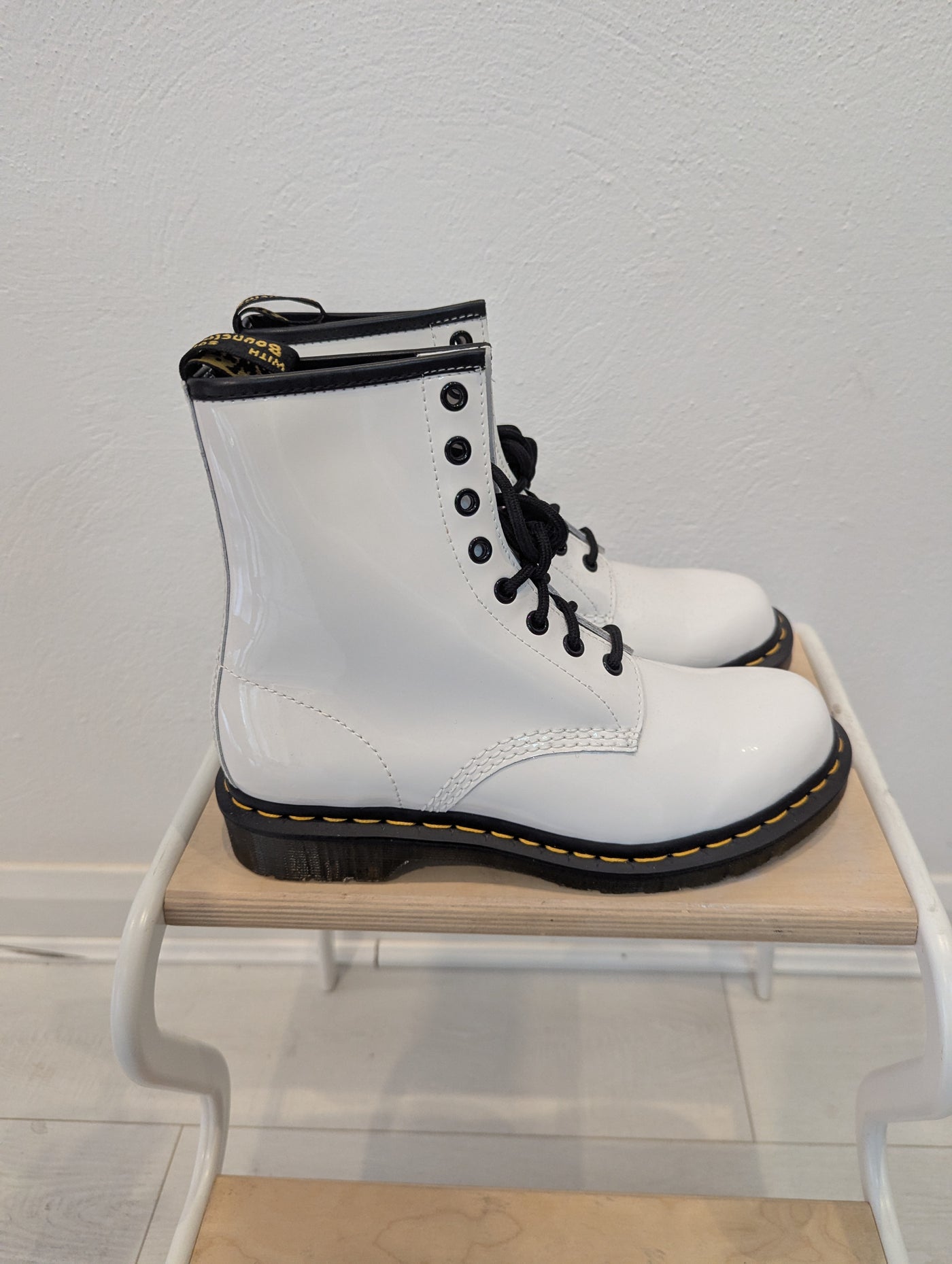 Dr Martens White Patent Leather 6.5 RRP £130