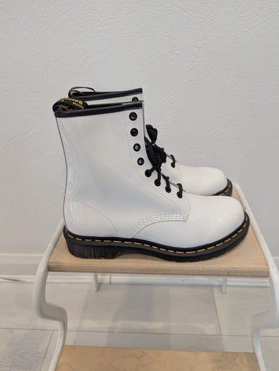 Dr Martens White Patent Leather 6.5 RRP £130