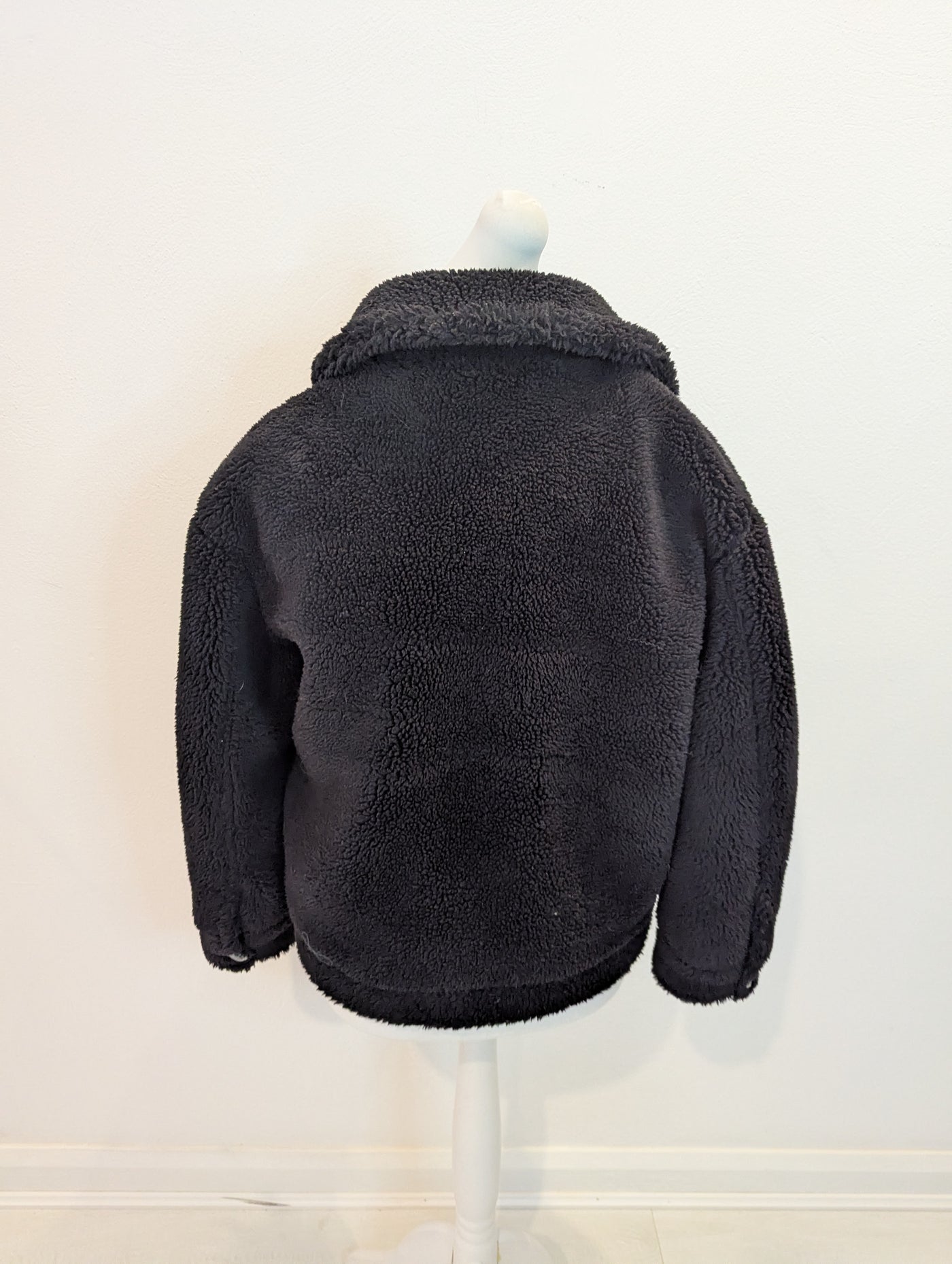 Topshop Black Teddy Jacket M (Petite)