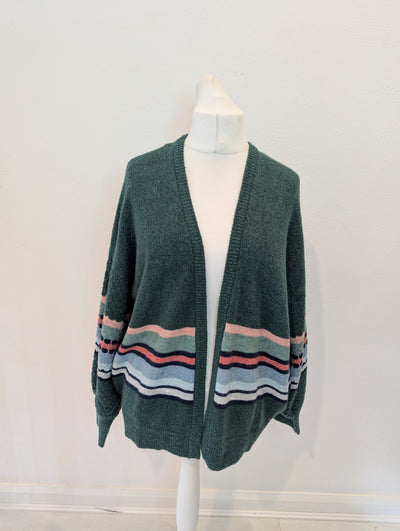 Lily & Me Green Stripe Cardigan 16 NWT RRP £65