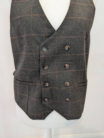 Xposed London Brown Tweed Waistcoat 10