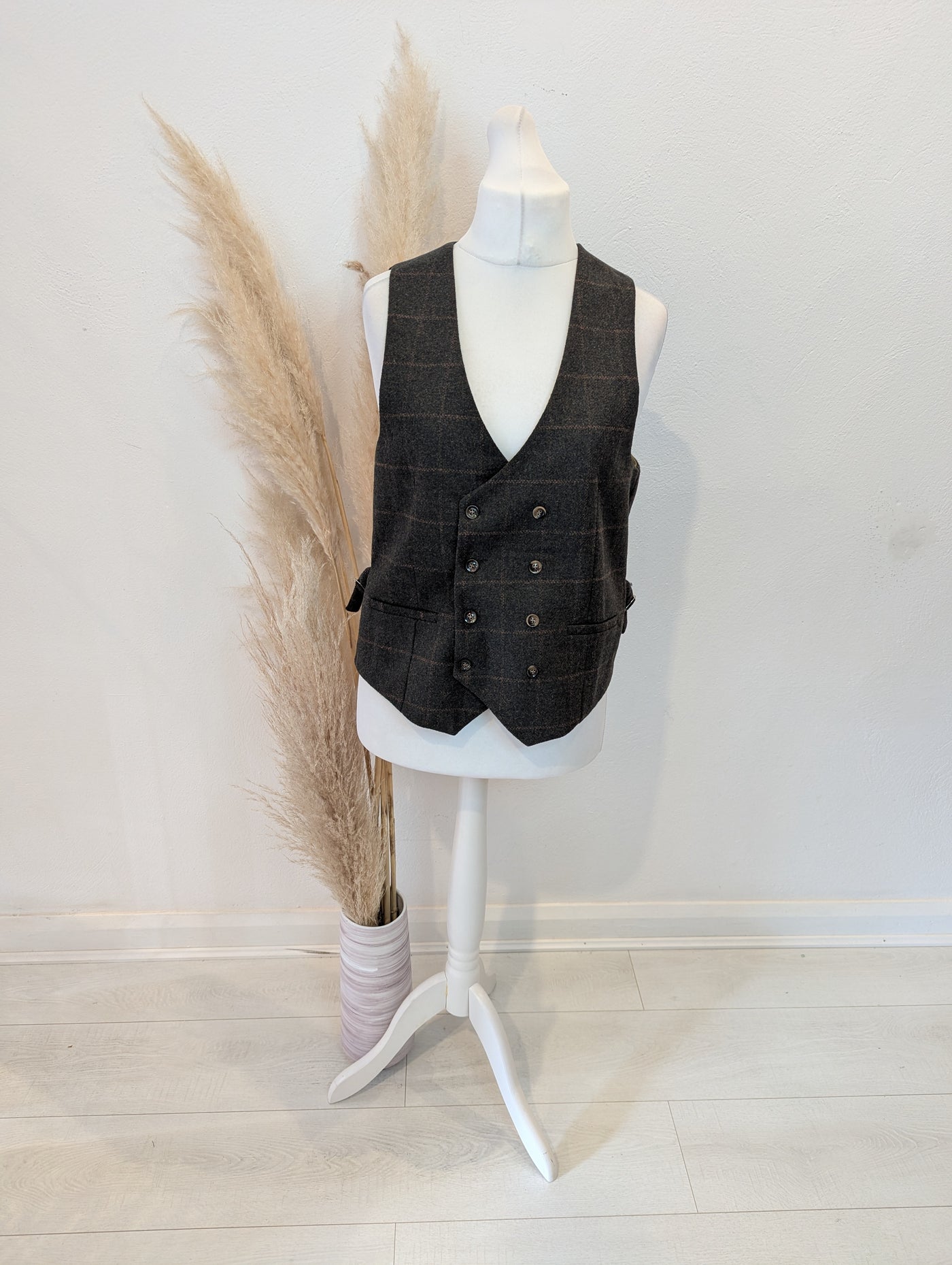 Xposed London Brown Tweed Waistcoat 10