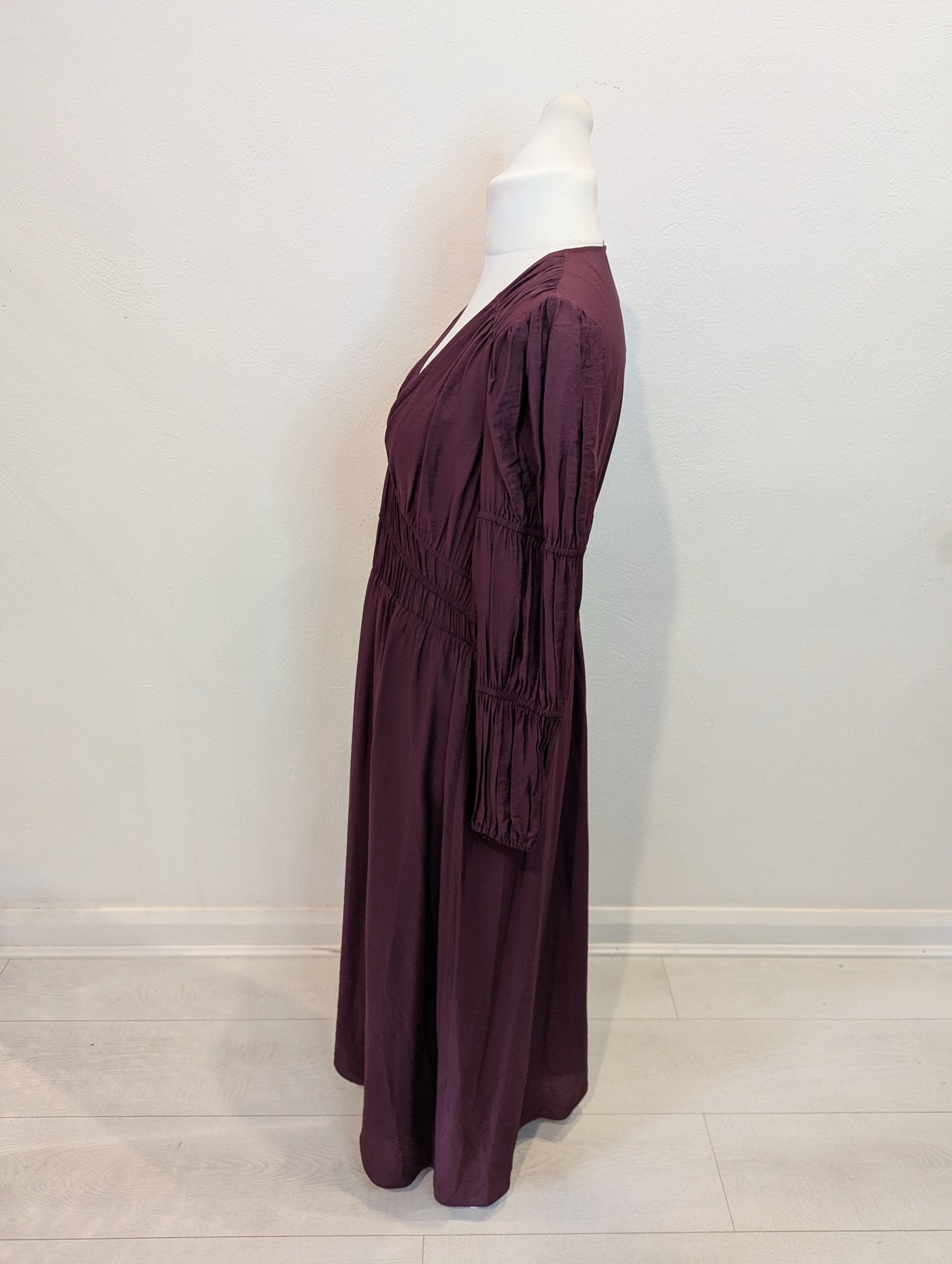 M&S Plum Maxi Dress 16 NWT