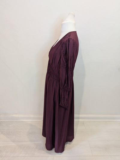 M&S Plum Maxi Dress 16 NWT