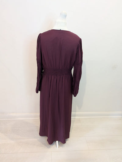 M&S Plum Maxi Dress 16 NWT