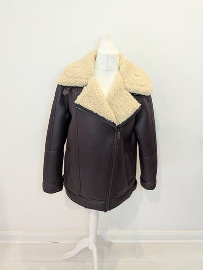 M&S Brown Aviator Jacket 16