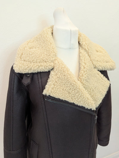 M&S Brown Aviator Jacket 16