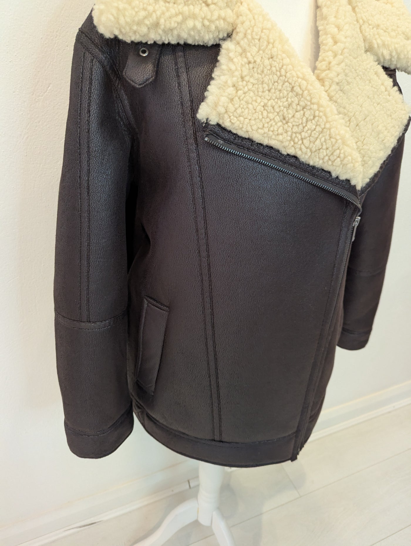 M&S Brown Aviator Jacket 16