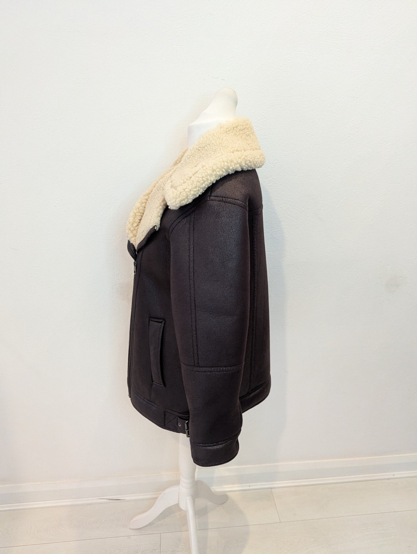 M&S Brown Aviator Jacket 16