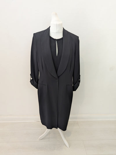 Summum Woman black longline blazer 18