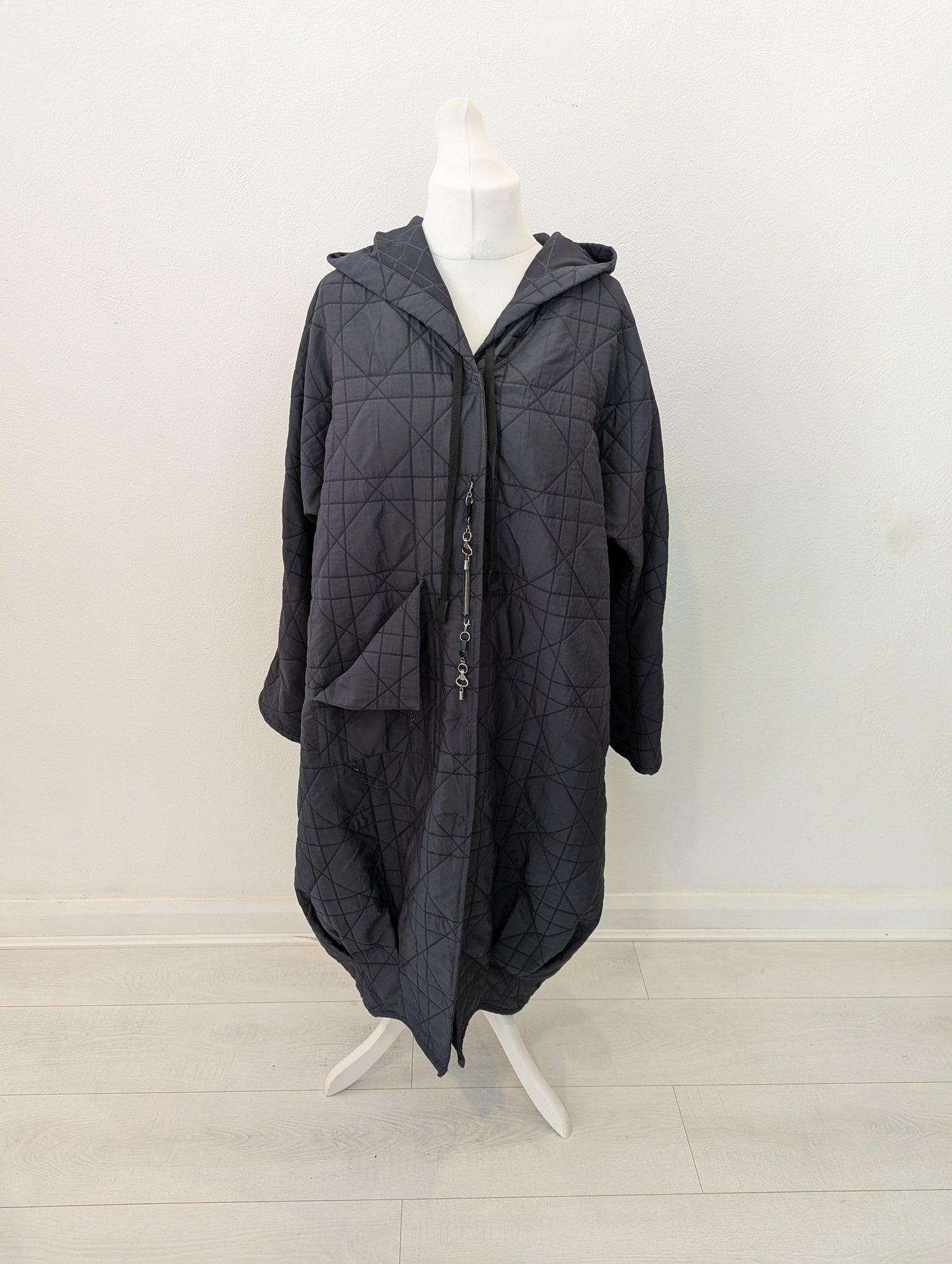 Naya Charcoal Quilted Coat Size 2