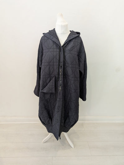 Naya Charcoal Quilted Coat Size 2