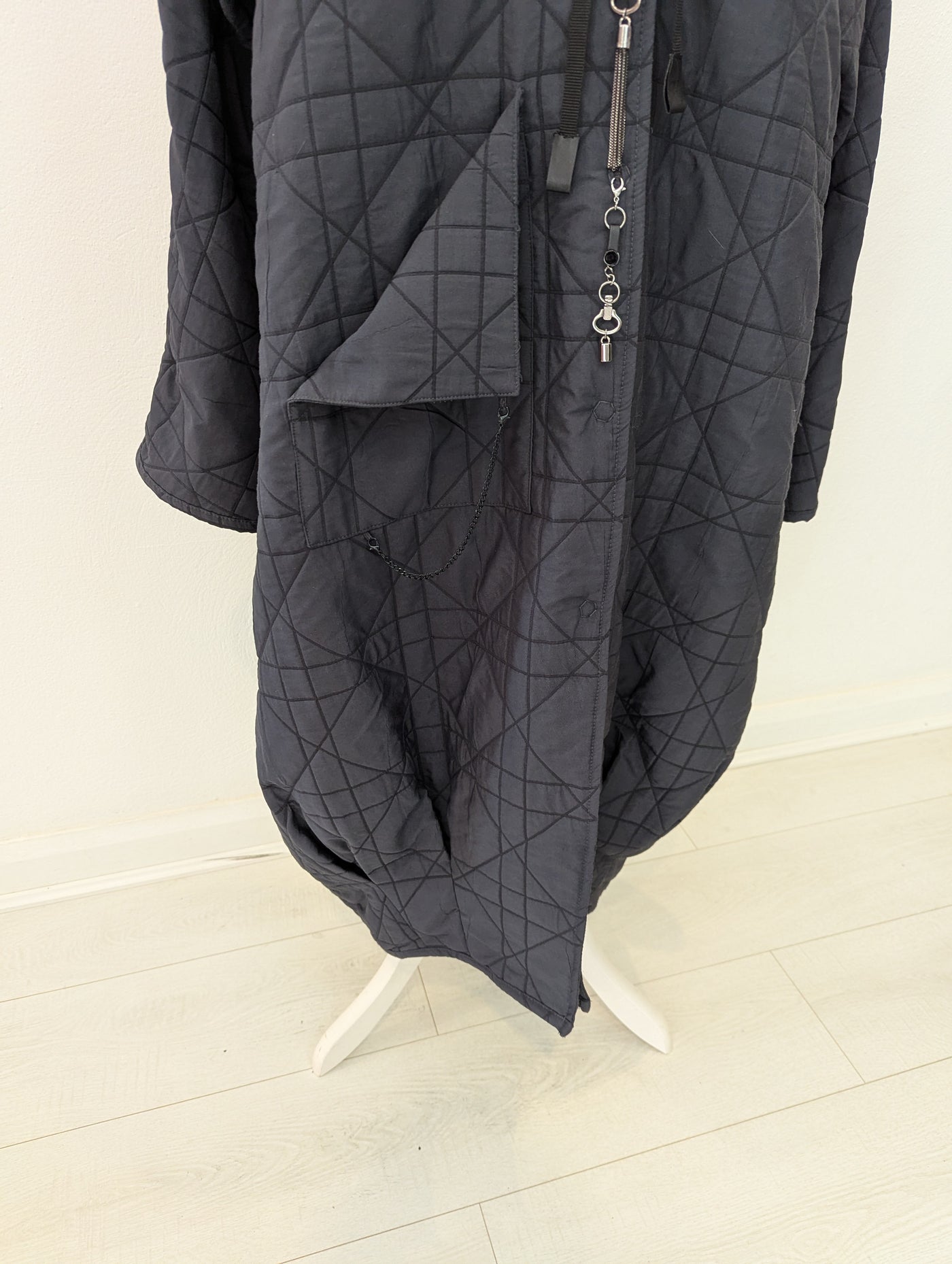 Naya Charcoal Quilted Coat Size 2
