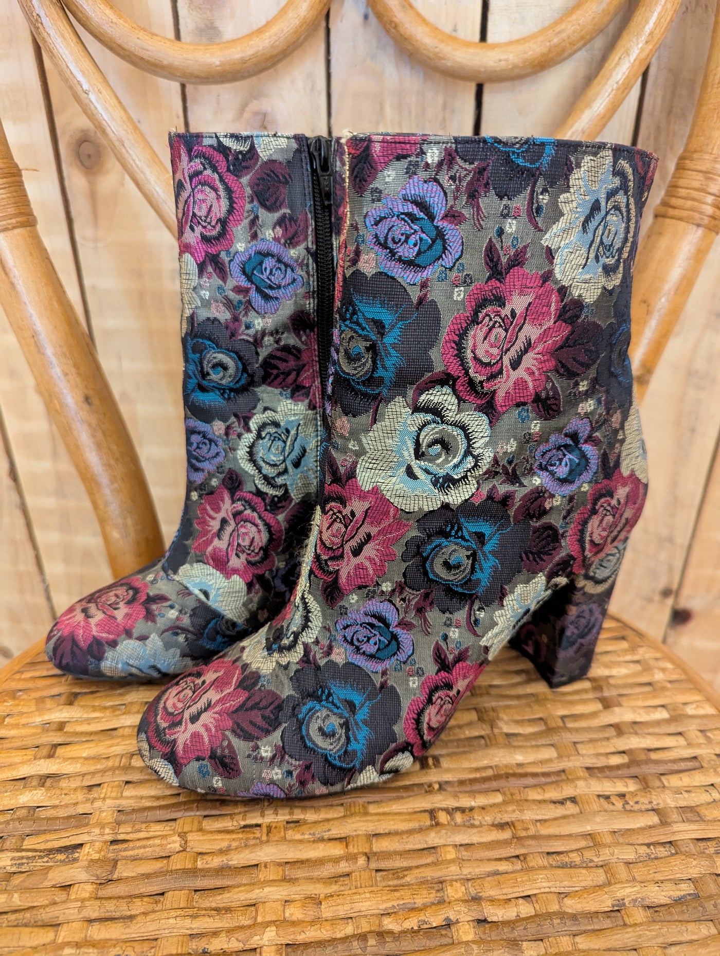 Dune Floral Boots 7
