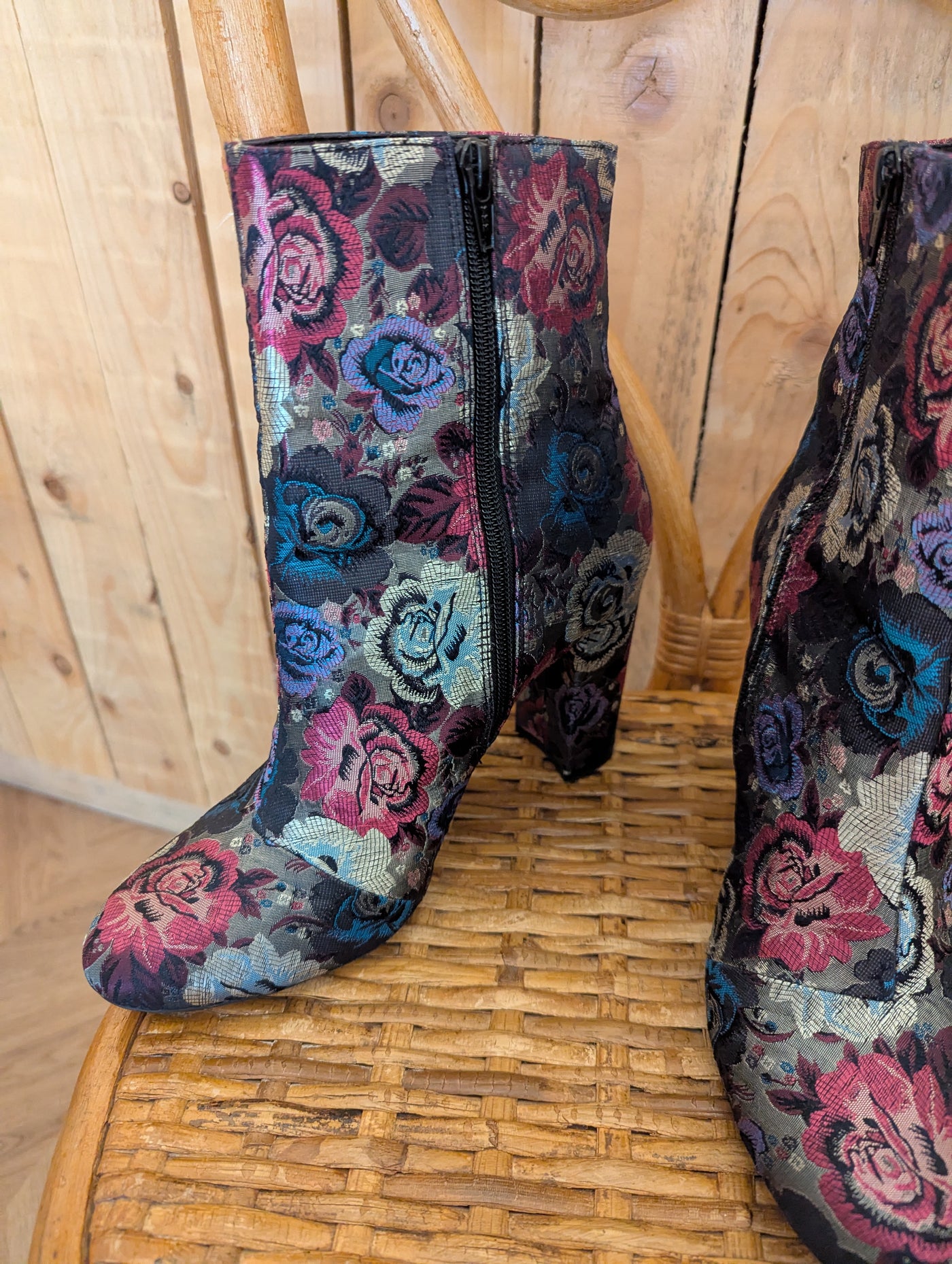 Dune Floral Boots 7