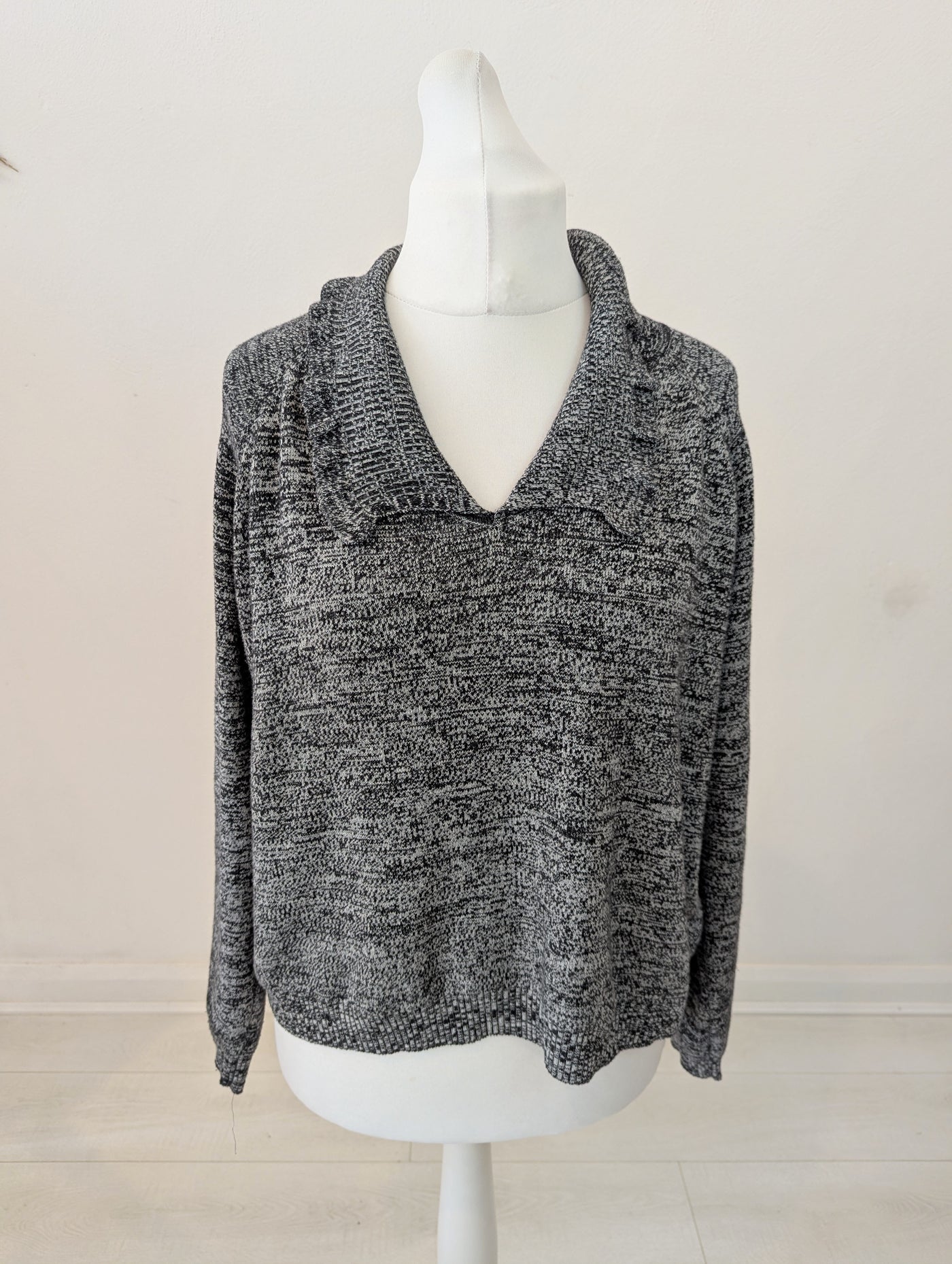 Whistles Grey Collared Jumper Size Large