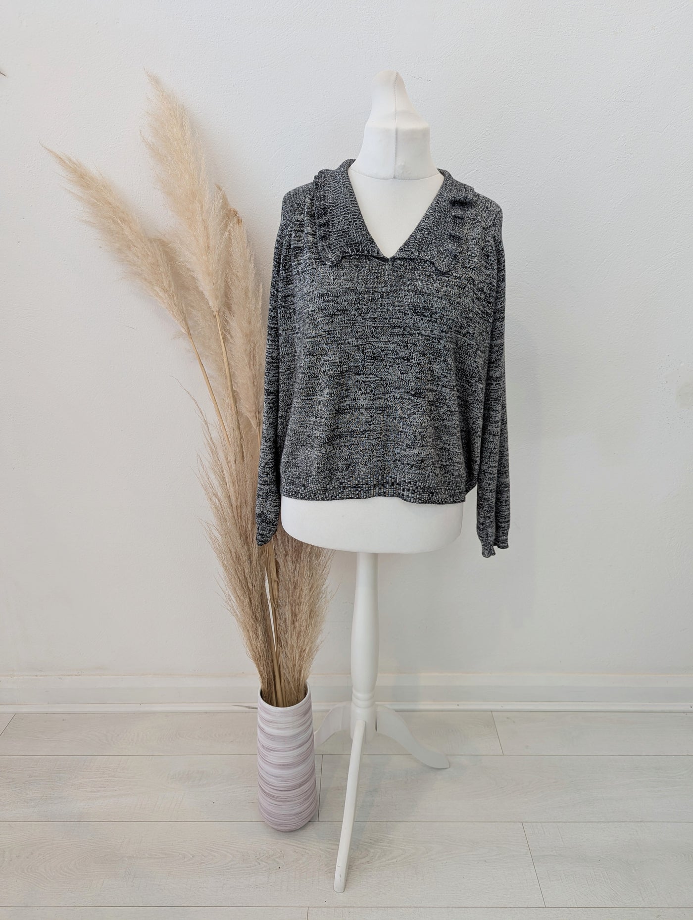 Whistles Grey Collared Jumper Size Large
