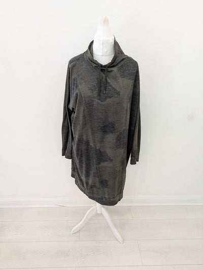 OSKA grey/ khaki pull neck dress 2