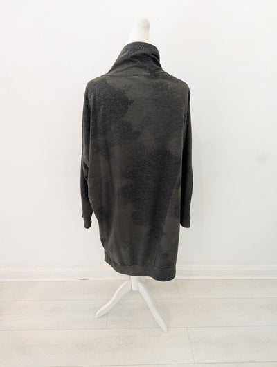 OSKA grey/ khaki pull neck dress 2