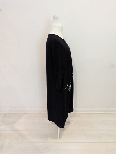 Lafan black hand painted dress L