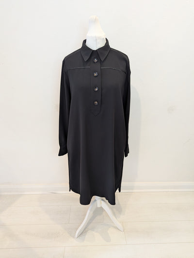 Mos Mosh Black Button Front Dress Size Medium