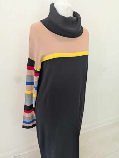 Penny Black striped roll neck dress XL
