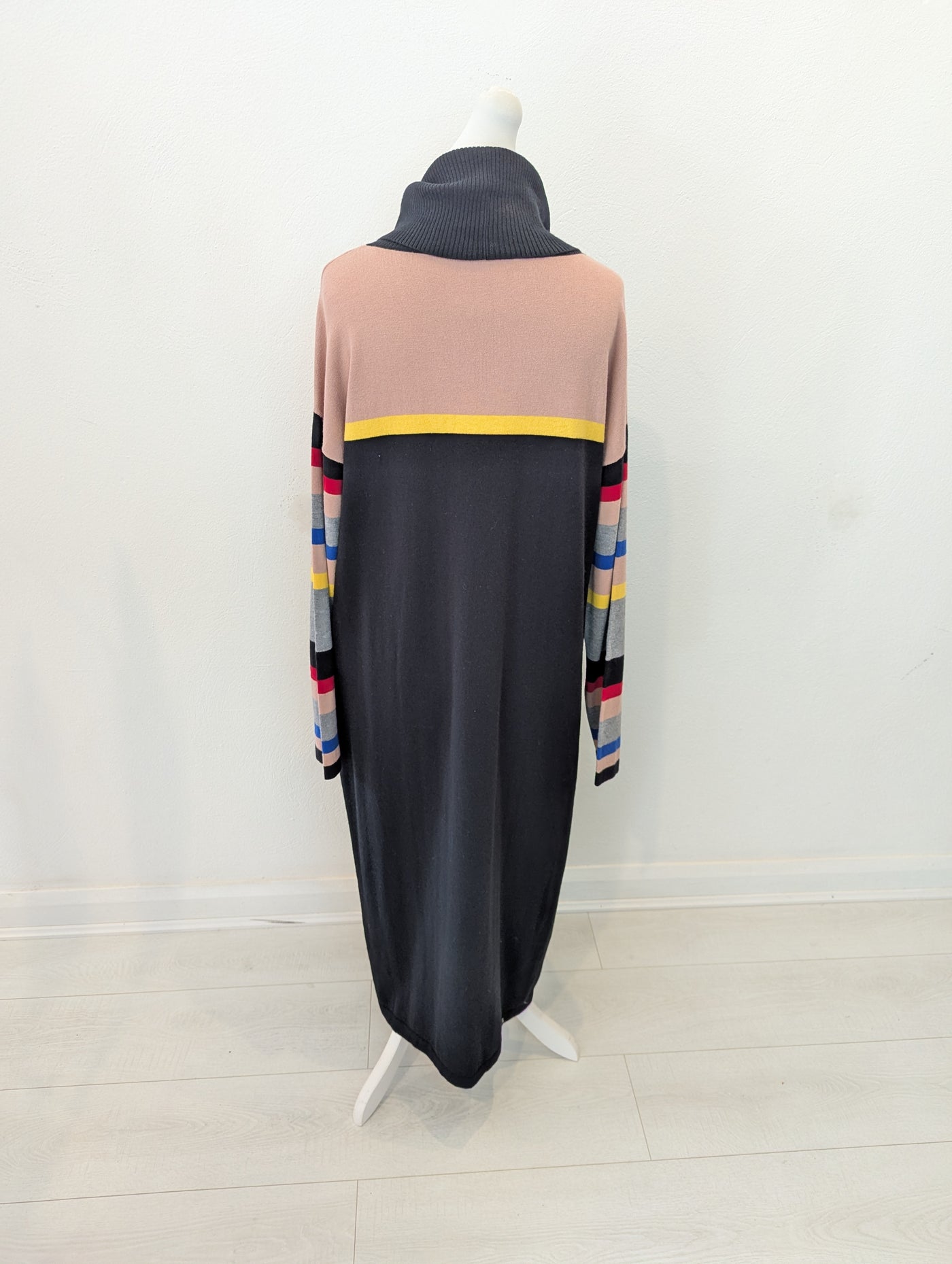Penny Black striped roll neck dress XL