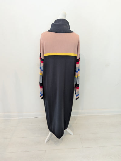 Penny Black striped roll neck dress XL