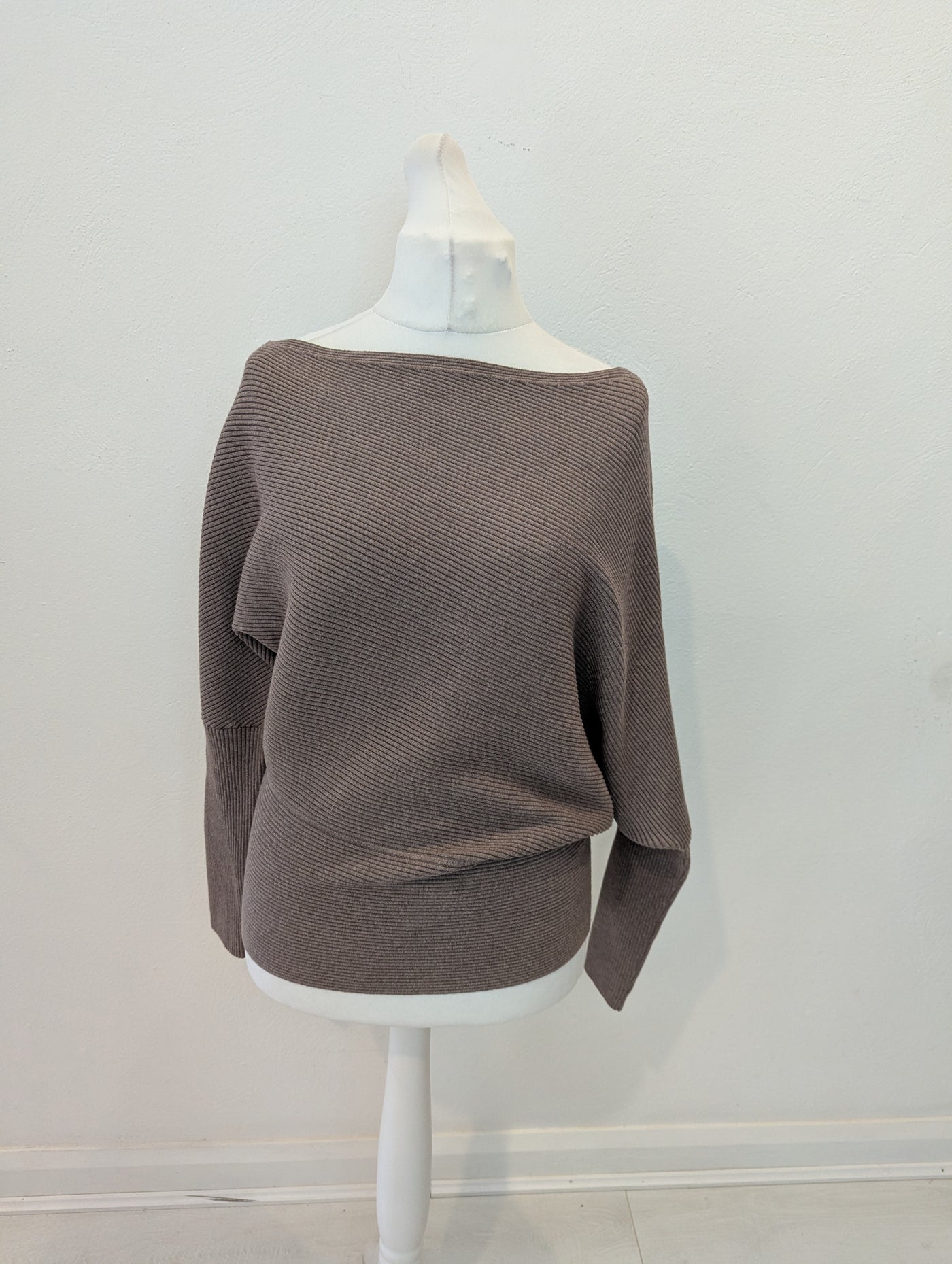 Reiss Mink Drape Knitted Knit Large NWT £128