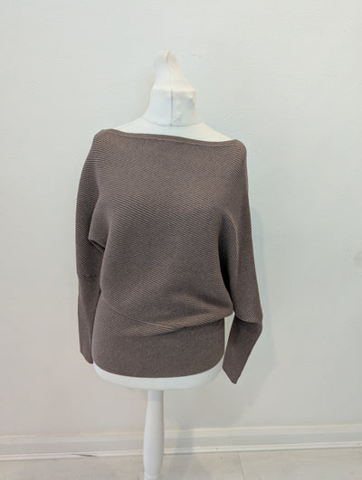 Reiss Mink Drape Knitted Knit Large NWT £128