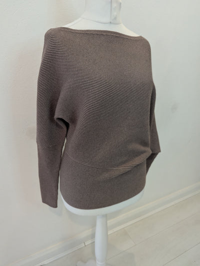 Reiss Mink Drape Knitted Knit Large NWT £128