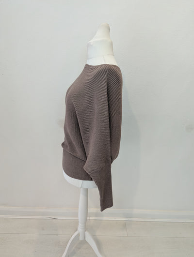 Reiss Mink Drape Knitted Knit Large NWT £128