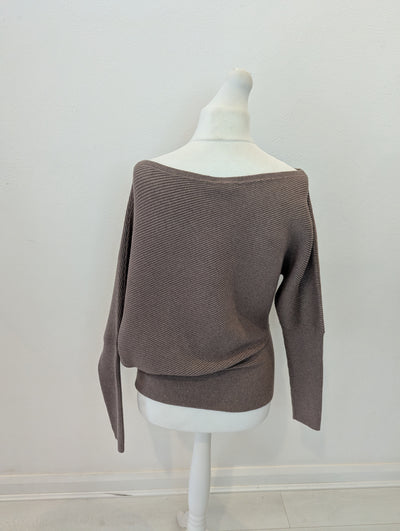 Reiss Mink Drape Knitted Knit Large NWT £128