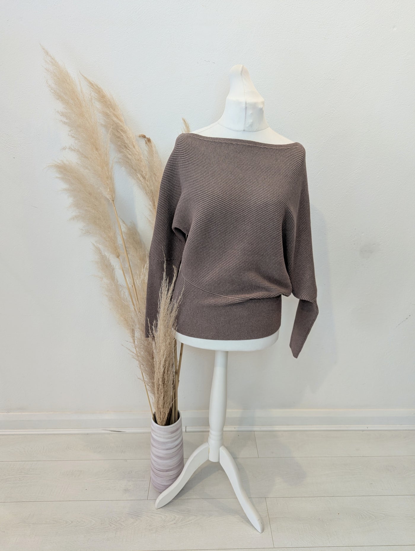 Reiss Mink Drape Knitted Knit Large NWT £128