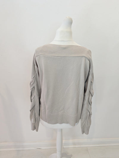 Cos Beige Plait Sleeve Jumper Size Large
