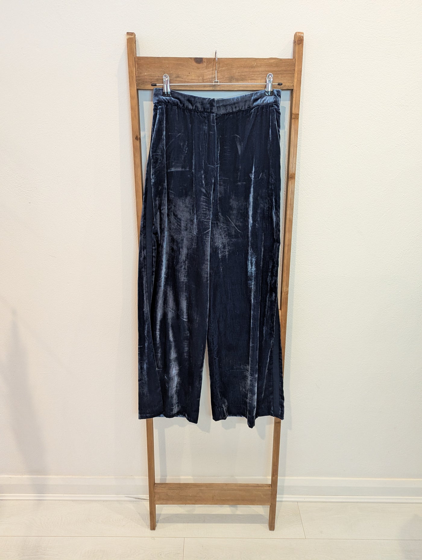 White Stuff Blue Velvet Trousers 8