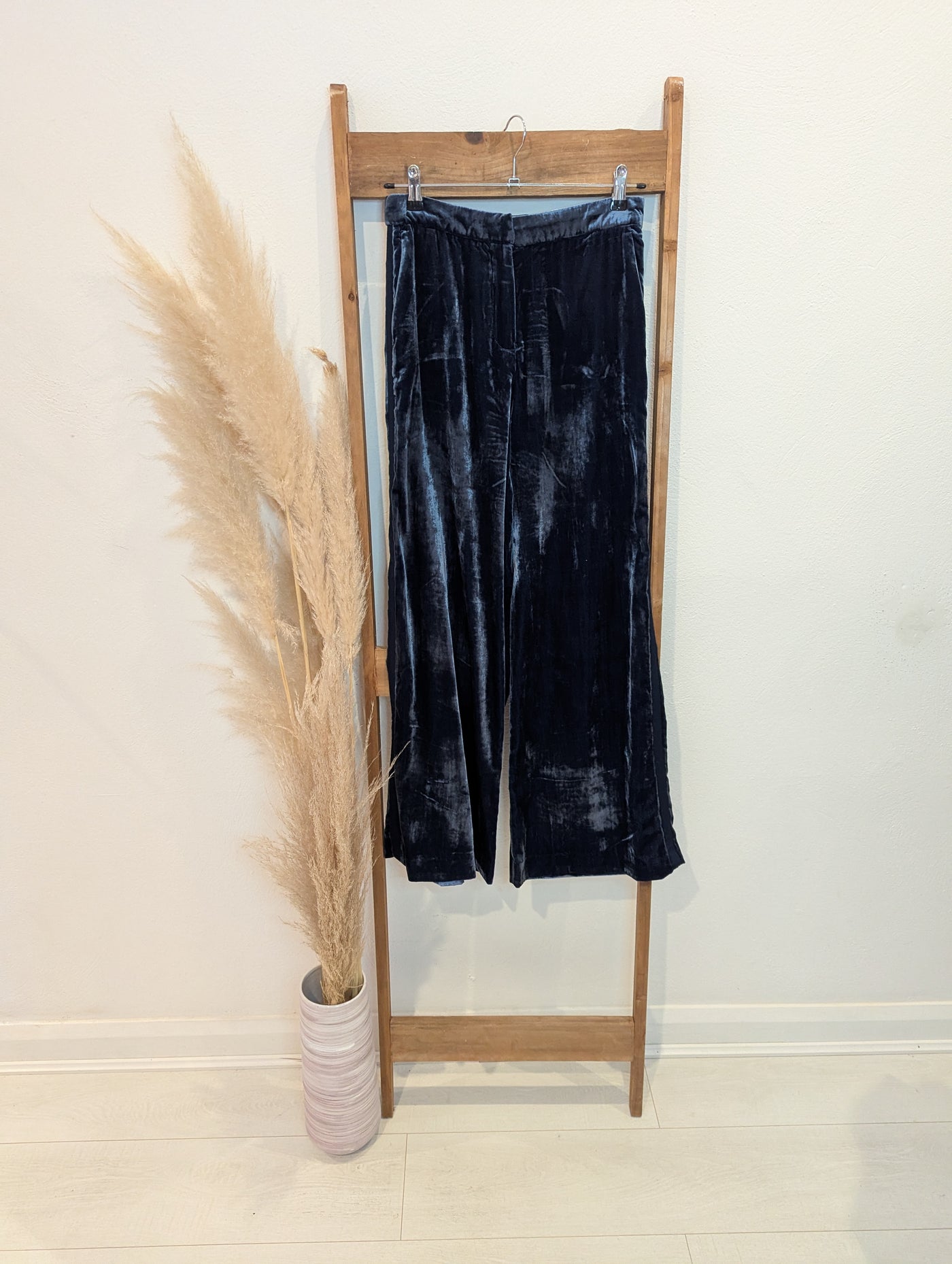 White Stuff Blue Velvet Trousers 8