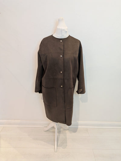 Zara Khaki Duster Coat XL